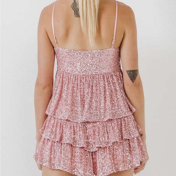 endless rose Sequins Tank Top Pink - Picture 2 of 4